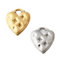 Stainless Steel Heart Pendants, 304 Stainless Steel, plated, DIY, more colors for choice, 20x17x2.50mm, Hole:Approx 3.5mm, Sold By PC