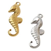 Stainless Steel Animal Pendants, 304 Stainless Steel, Seahorse, plated, DIY, more colors for choice, 29.50x11x4.50mm, Hole:Approx 1.5mm, Sold By PC