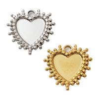 Stainless Steel Heart Pendants, 304 Stainless Steel, plated, DIY, more colors for choice, 20.50x20x2.50mm, Hole:Approx 2.5mm, Sold By PC