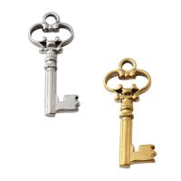 Stainless Steel Pendants 304 Stainless Steel Key plated DIY Approx 2.5mm Sold By PC