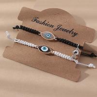 Evil Eye Jewelry Bracelet, Resin, with Wax Cord, fashion jewelry, Sold By PC