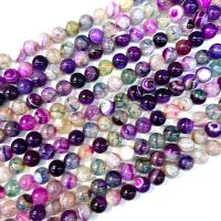 Natürliche Streifen Achat Perlen, rund, poliert, DIY & verschiedene Größen vorhanden, verkauft per ca. 38 cm Strang