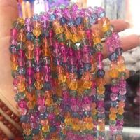 Fashion Glass Beads Polygon DIY & faceted mixed colors Sold Per Approx 38 cm Strand