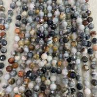 Gemstone Jewelry Beads, Hawk-eye Stone, Polygon, DIY & different size for choice & faceted, mixed colors, Sold Per Approx 38 cm Strand