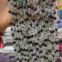 Natürlicher Quarz Perlen Schmuck, Grüner Phantomquarz, rund, DIY & verschiedene Größen vorhanden, gemischte Farben, verkauft per ca. 38 cm Strang