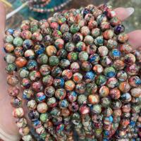 Gemstone Jewelry Beads, Impression Jasper, Round, DIY & different size for choice, mixed colors, Sold Per Approx 38 cm Strand
