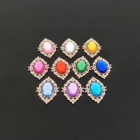 Hair Accessories DIY Findings Zinc Alloy gold color plated with rhinestone Sold By PC