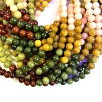 Natural Jade Beads, Round, DIY & different size for choice, Sold Per Approx 38 cm Strand