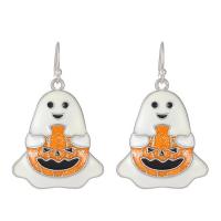 Zinklegierung Tropfen Ohrring, plattiert, Halloween Schmuck & verschiedene Stile für Wahl & für Frau & Emaille, verkauft von Paar