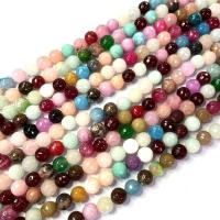 Natural Jade Beads, Round, polished, DIY & different size for choice & faceted, more colors for choice, Sold Per Approx 38 cm Strand