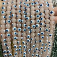 Perles de bijoux mode Evil Eye, porcelaine, Rond, DIY, plus de couleurs à choisir, 8mm, 46PC/brin, Vendu par Environ 38 cm brin