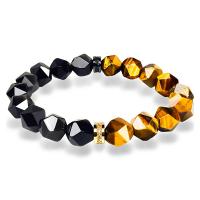 Gemstone Bracelets, Natural Stone, with Brass, handmade, fashion jewelry & different materials for choice & Unisex & micro pave cubic zirconia, Length:Approx 6.3 Inch, Sold By PC