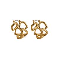 Brass Leverback Earring, 18K gold plated, fashion jewelry & for woman, golden, nickel, lead & cadmium free, 28x28mm, Sold By Pair