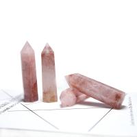 Fashion Decoration Red Marble Glue Stone Conical polished for home and office pink Length about 80-90mm Sold By PC