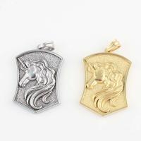 Stainless Steel Pendants, 316L Stainless Steel, Vacuum Ion Plating, fashion jewelry & DIY, more colors for choice, nickel, lead & cadmium free, 37.50x26.30x4.10mm, Sold By PC