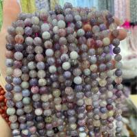 Gemstone Jewelry Beads, Plum Blossom Tourmaline, Round, DIY & different size for choice, mixed colors, Sold Per Approx 38 cm Strand