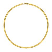 Kragen Halskette, 304 Edelstahl, Modeschmuck & für Frau, goldfarben, 4mm, Länge:ca. 17.7 ZollInch, verkauft von PC