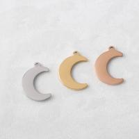 Stainless Steel Pendants 304 Stainless Steel Moon polished DIY Approx 1.5mm Sold By PC