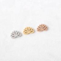 Stainless Steel Flower Pendant 304 Stainless Steel Lotus polished DIY Approx 1mm Sold By PC