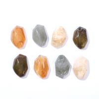Fashion Resin Cabochons, Polygon, injection moulding, DIY, more colors for choice, 22x35mm, Approx 100PCs/Bag, Sold By Bag