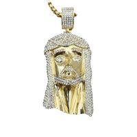 Nerezová ocel šperky náhrdelník, 304 Stainless Steel, Charakter, módní šperky & unisex & různé styly pro výběr & s drahokamu, zlatý, Prodáno By PC