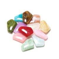 Acrylic Jewelry Beads, Polygon, injection moulding, DIY, more colors for choice, 18x23mm, Approx 100PCs/Bag, Sold By Bag