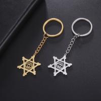 Stainless Steel Key Clasp 304 Stainless Steel Hexagram plated Unisex & hollow nickel lead & cadmium free Sold By PC