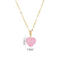 Cubic Zircon Micro Pave Brass Necklace, with Glass & 304 Stainless Steel, with 5CM extender chain, Heart, plated, micro pave cubic zirconia & for woman, more colors for choice, Length:Approx 40 cm, Sold By PC