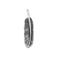 925 Sterling Sølv Pendel, Feather, du kan DIY & forskellige stilarter for valg, Solgt af PC