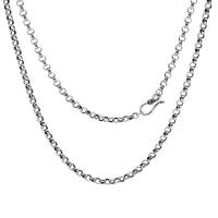 Серебряное ожерелье, 925 пробы, Винтаж & DIY & разный размер для выбора & Овальный цепь, продается PC