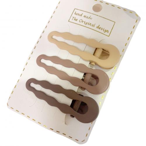 Iron Alligator Hair Clip, three pieces & different styles for choice & for woman, 60mm, Sold By Set