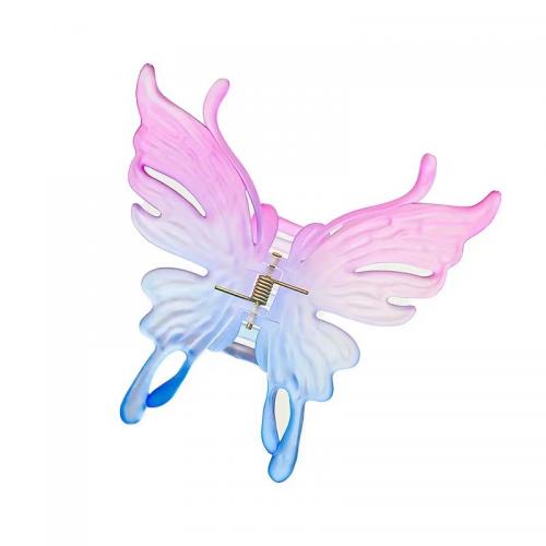 Plastic Hair Claw Clip, Butterfly, Korean style & for woman, more colors for choice, 100mm, Sold By PC