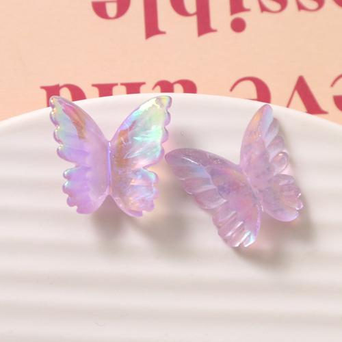 Mobile Phone DIY Decoration Resin Butterfly polished Sold By Bag