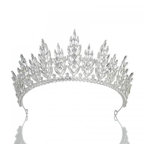 Bridal Tiaras, Tibetan Style, fashion jewelry & for woman & with rhinestone, white, nickel, lead & cadmium free, Sold By PC