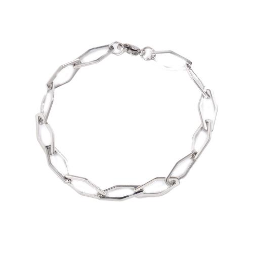Stainless Steel Jewelry Bracelet 304 Stainless Steel fashion jewelry & Unisex original color 7.50mm Sold By PC