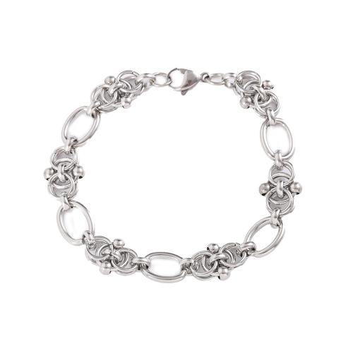 Stainless Steel Jewelry Bracelet 304 Stainless Steel polished fashion jewelry & Unisex original color 12mm Sold By PC