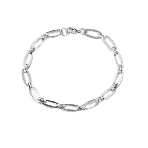 Stainless Steel Jewelry Bracelet, 304 Stainless Steel, polished, fashion jewelry & different length for choice & Unisex, original color, 6.50mm, Sold By PC