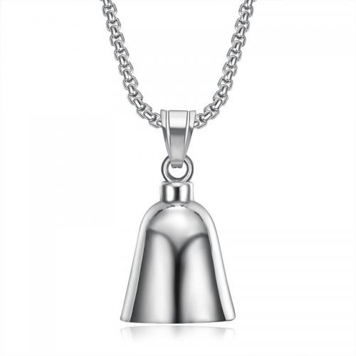 Rustfrit stål smykker halskæde, 304 rustfrit stål, Bell, poleret, mode smykker & Unisex & forskellige stilarter for valg, oprindelige farve, Solgt af PC