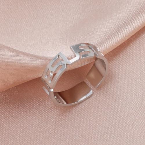 Stainless Steel Finger Ring, 304 Stainless Steel, plated, fashion jewelry & Unisex & hollow, more colors for choice, nickel, lead & cadmium free, width:5.6mm,thickness:1mm, Sold By PC