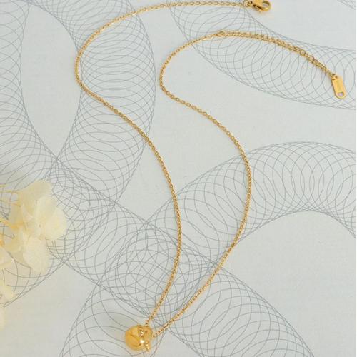 Titanstahl Halskette, mit Verlängerungskettchen von 5cm, Walfisch, plattiert, Modeschmuck & für Frau, Goldfarbe, frei von Nickel, Blei & Kadmium, Länge:ca. 40 cm, verkauft von PC