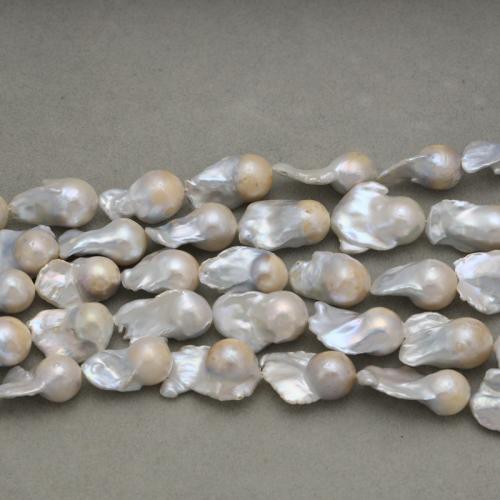 Barock kultivierten Süßwassersee Perlen, Natürliche kultivierte Süßwasserperlen, DIY & verschiedene Stile für Wahl, weiß, 1-3cm, verkauft von Strang