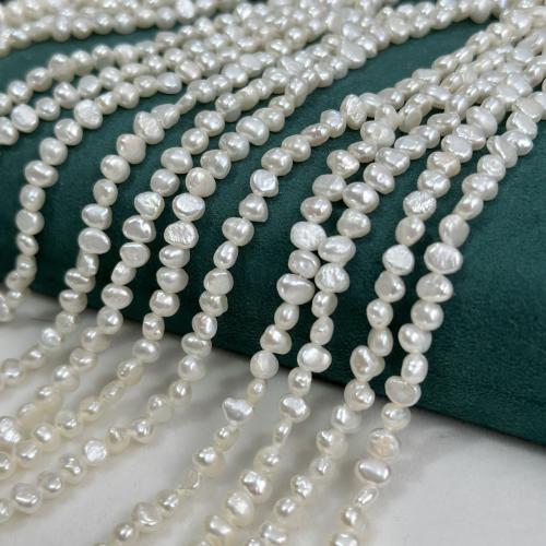Cultured Baroque Freshwater Pearl Beads, DIY & different size for choice, white, Sold Per Approx 37 cm Strand