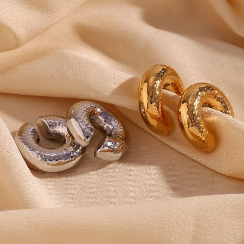 Aço inoxidável 316L Clipe de Brinco, 18K banhado a ouro, joias de moda & para mulher, Mais cores pare escolha, vendido por par