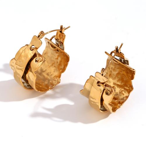 Edelstahl-Hebel zurück-Ohrring, 316 L Edelstahl, 18K vergoldet, Modeschmuck & für Frau, goldfarben, verkauft von Paar