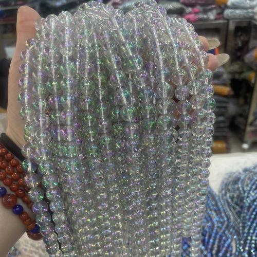 Kristall-Perlen, Kristall, rund, DIY & verschiedene Größen vorhanden, Mehrfarbige, verkauft per ca. 38 cm Strang