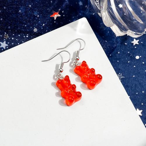 Resin Earring, fashion jewelry & for woman, more colors for choice, 11x40mm, Sold By Pair