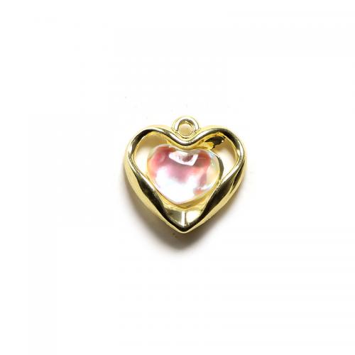 Tibetan Style Heart Pendants, with Glass Rhinestone, plated, DIY, more colors for choice, nickel, lead & cadmium free, 17x17mm, Sold By PC