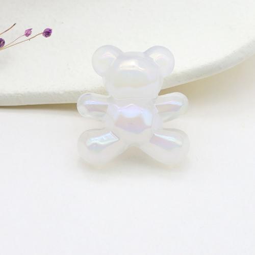 Hair Accessories DIY Findings, Acrylic, Bear, more colors for choice, 30x32mm, Approx 100PCs/Bag, Sold By Bag