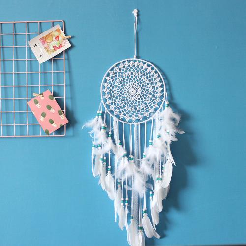 Fashion Dream Catcher, Feather, with Cloth & Iron, for home and office, white, 950mm, Sold By PC