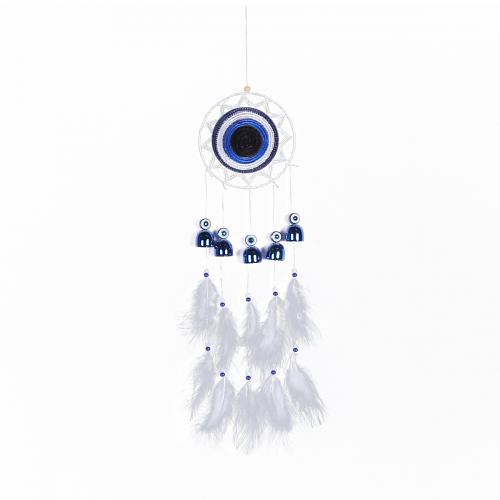 Fashion Dream Catcher, Feather, with Rattan & Nylon & Iron, handmade, for home and office, mixed colors, 470mm, Sold By PC